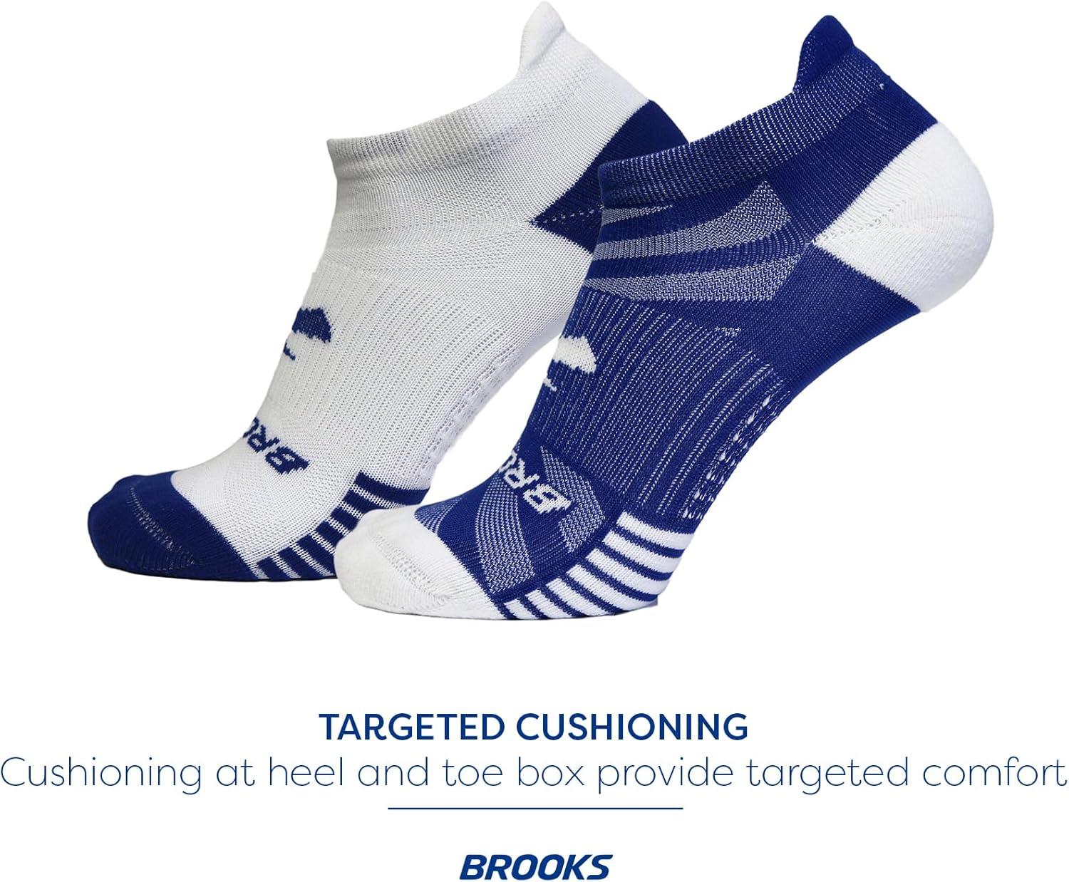 image:imageBrooks Ghost Lite No Show Socks I Performance Running Comfort Fit with Arch Support for Men amp Women 2Pack SetRoyalWhite WhiteRoyal