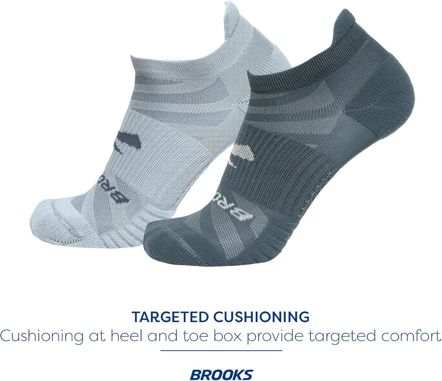 image:imageBrooks Ghost Lite No Show Socks I Performance Running Comfort Fit with Arch Support for Men amp Women 2Pack SetStorm Smoke
