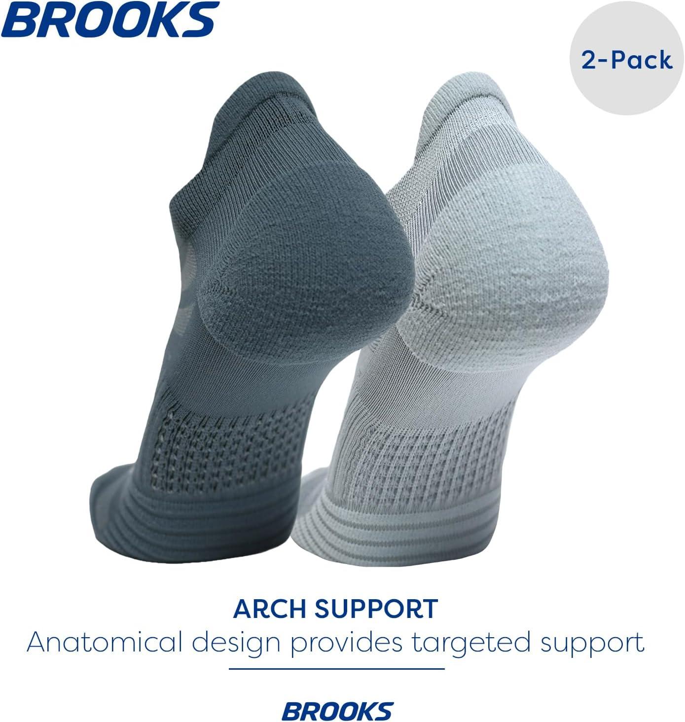 image:imageBrooks Ghost Lite No Show Socks I Performance Running Comfort Fit with Arch Support for Men amp Women 2Pack SetStorm Smoke