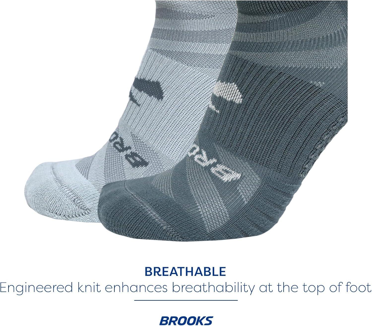 image:imageBrooks Ghost Lite No Show Socks I Performance Running Comfort Fit with Arch Support for Men amp Women 2Pack SetStorm Smoke