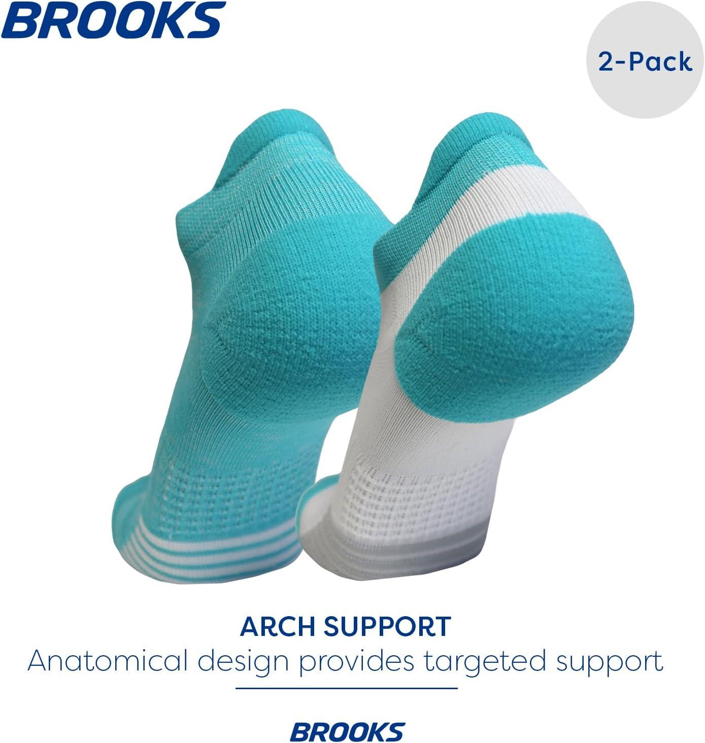 image:imageBrooks Ghost Lite No Show Socks I Performance Running Comfort Fit with Arch Support for Men amp Women 2Pack SetStrobe BlueWhite WhiteBlue