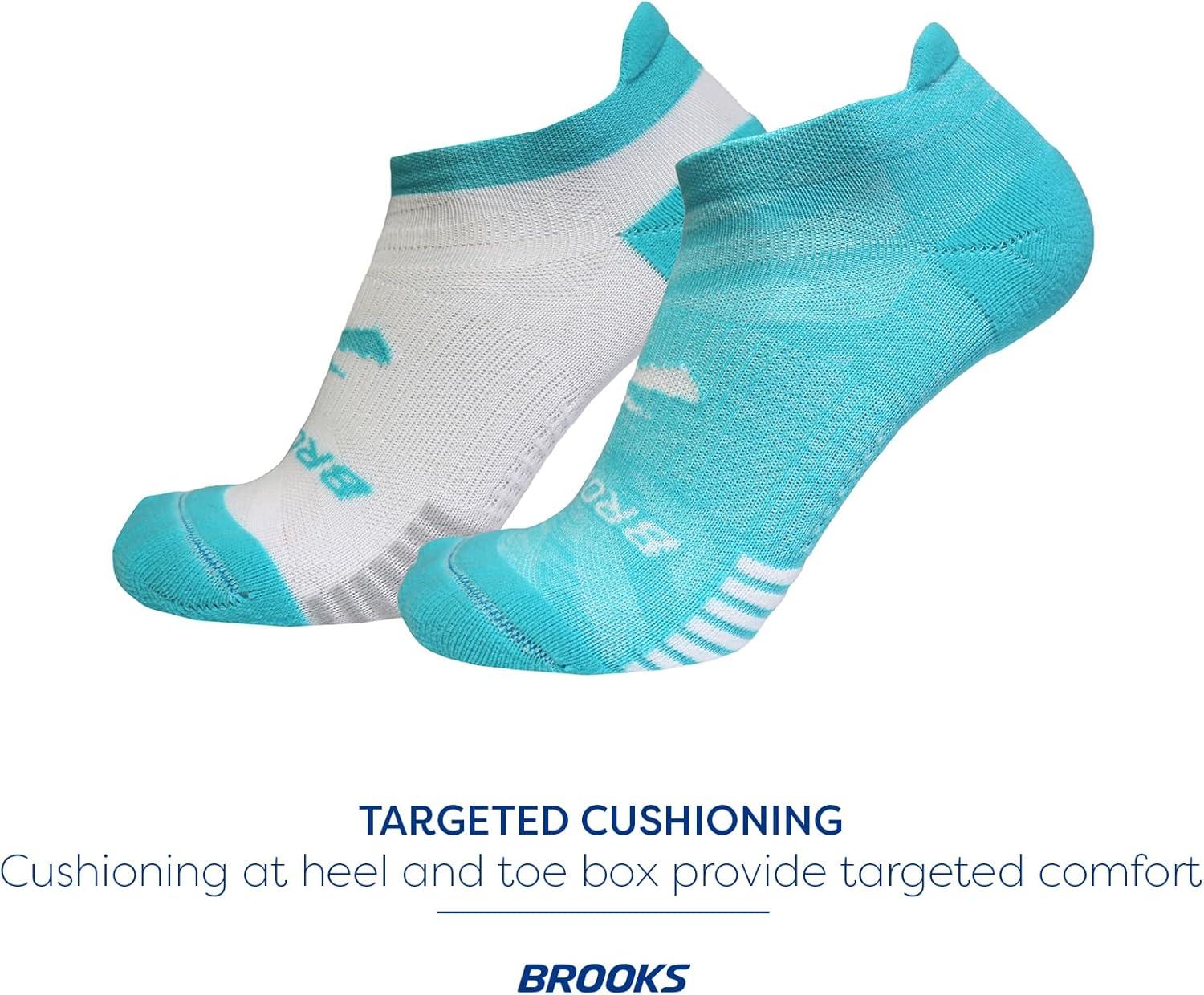 image:imageBrooks Ghost Lite No Show Socks I Performance Running Comfort Fit with Arch Support for Men amp Women 2Pack SetStrobe BlueWhite WhiteBlue
