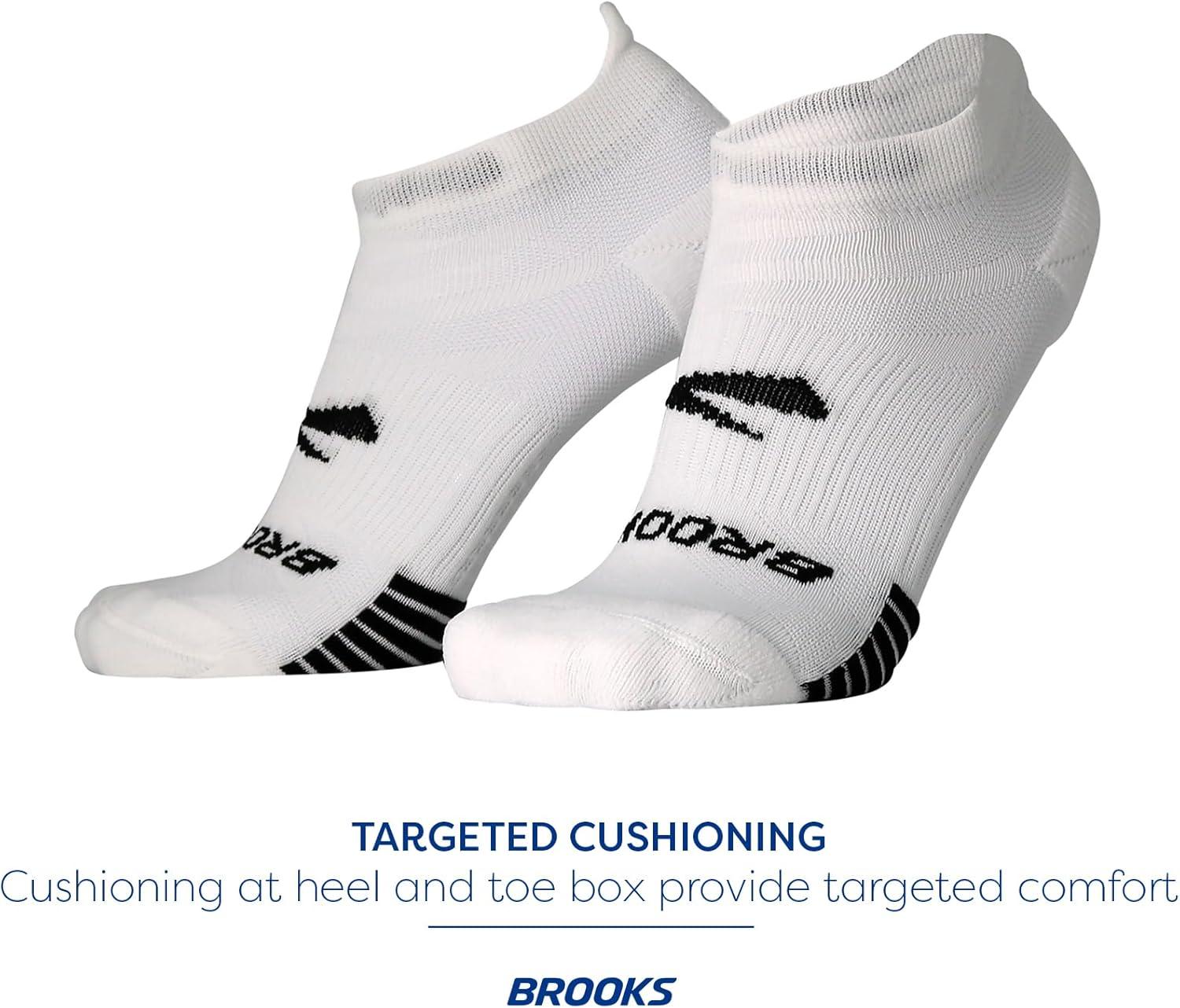 image:imageBrooks Ghost Lite No Show Socks I Performance Running Comfort Fit with Arch Support for Men amp Women 2Pack SetWhite