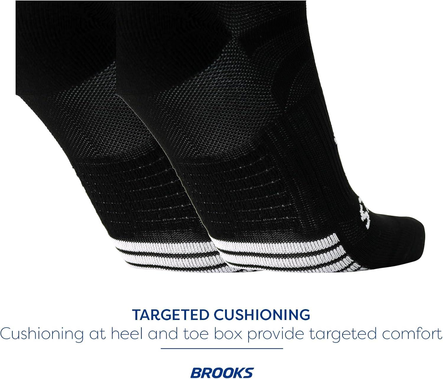 image:imageBrooks Ghost Lite Quarter Socks I Performance Running Comfort Fit with Arch Support for Men amp Women 2Pack SetBlack