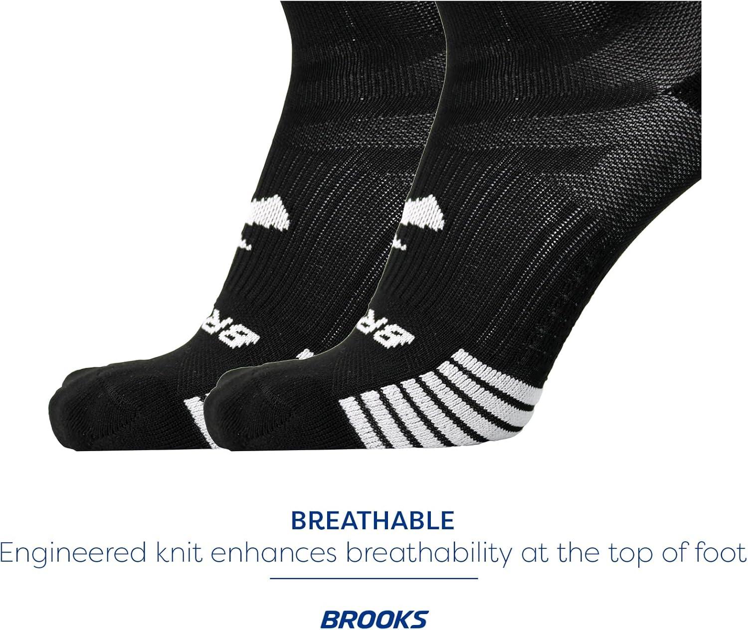 image:imageBrooks Ghost Lite Quarter Socks I Performance Running Comfort Fit with Arch Support for Men amp Women 2Pack SetBlack