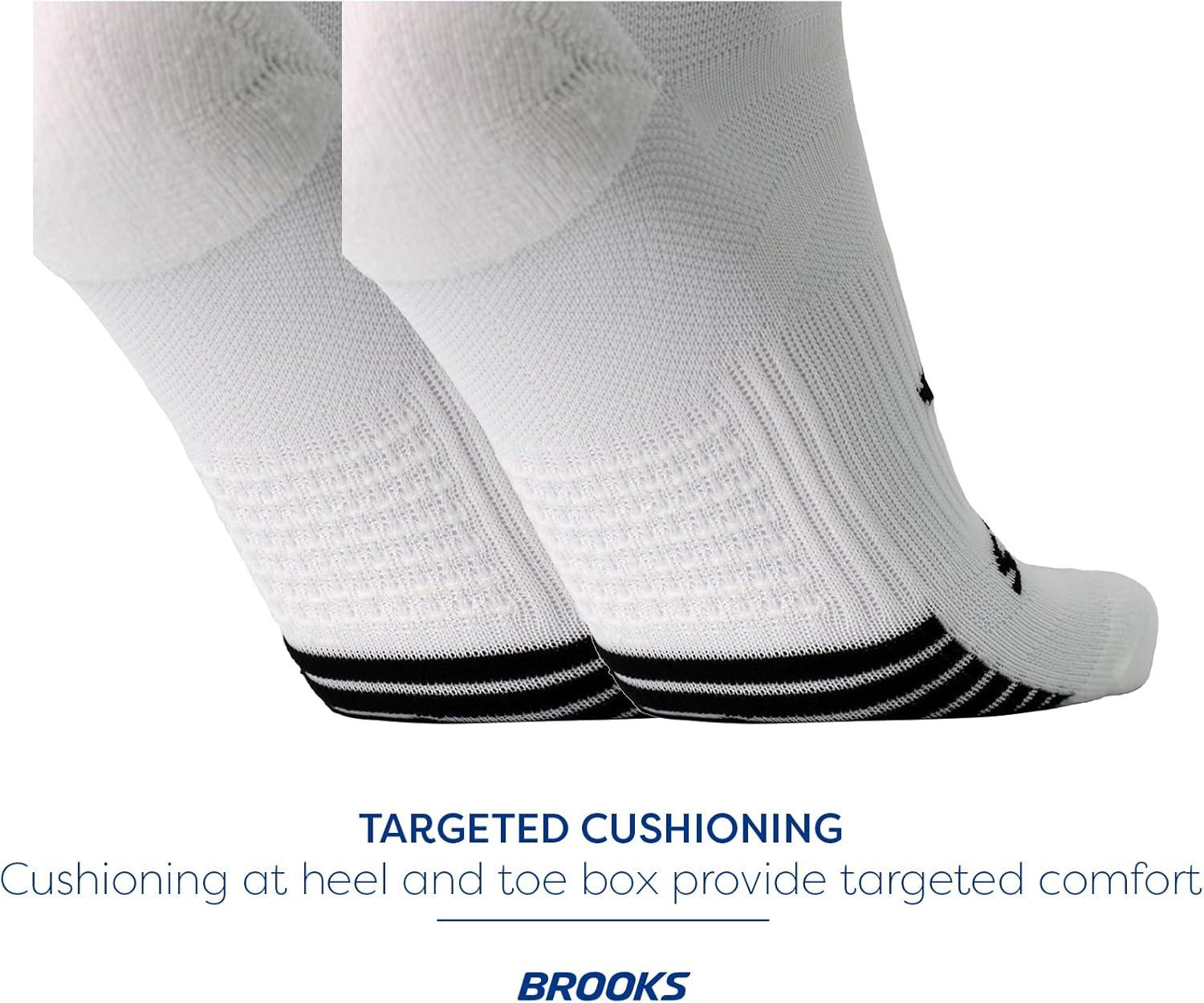 image:imageBrooks Ghost Lite Quarter Socks I Performance Running Comfort Fit with Arch Support for Men amp Women 2Pack SetWhite