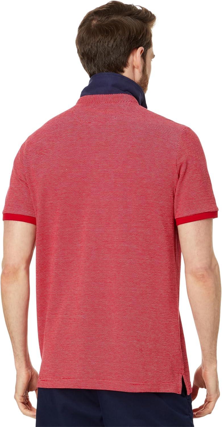 image:imageJACQUARD PIQUE PIECED POLO SHIRTEngine Red