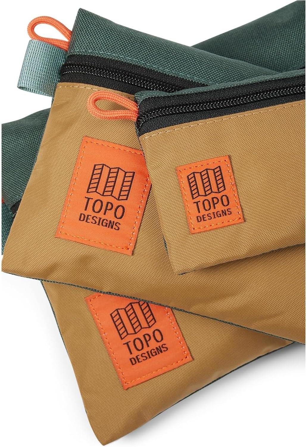 image:imageTopo Designs Accessory Bag 3 Piece Bundle Travel Organizers for Smaller Items Durable Storage Pouches CobblestoneAuraKhakiFores
