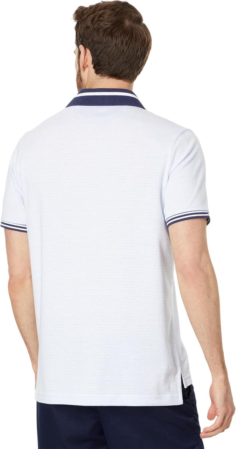 image:imageUS Polo Assn Mens Jacquard Textured Jersey Polo ShirtWhite