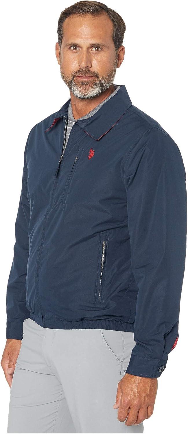 image:imageUS Polo Assn Mens Polar Fleece Lined Golf JacketClassic Navy