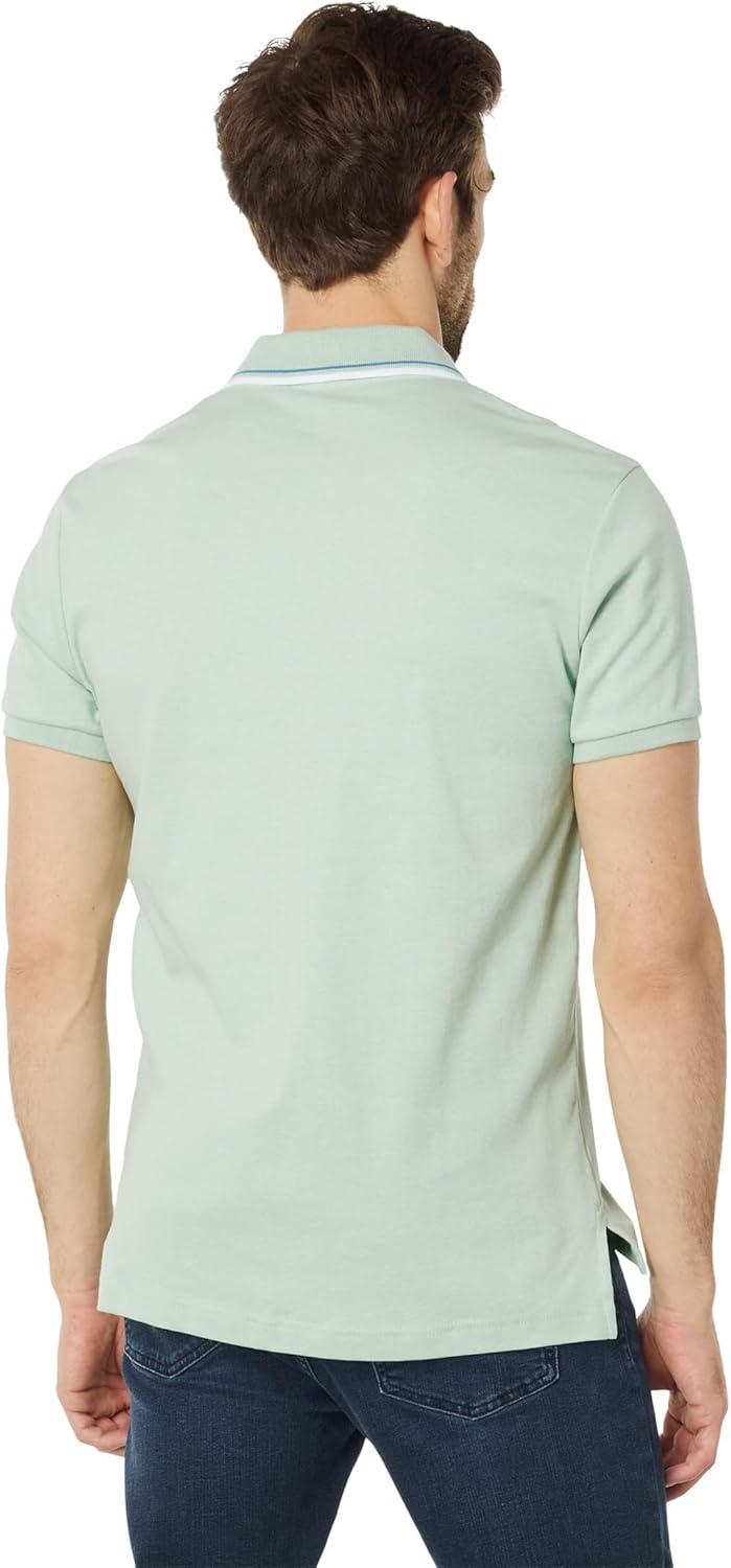 image:imageUS Polo Assn Mens Slim Fit Tipped Interlock Knit PoloPatina Green Heather