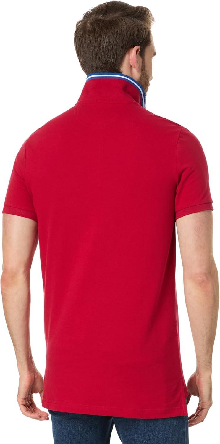 image:imageUS Polo Assn Short Sleeve Slim Fit Solid Pique Polo Shirt ShirtCanoe Red