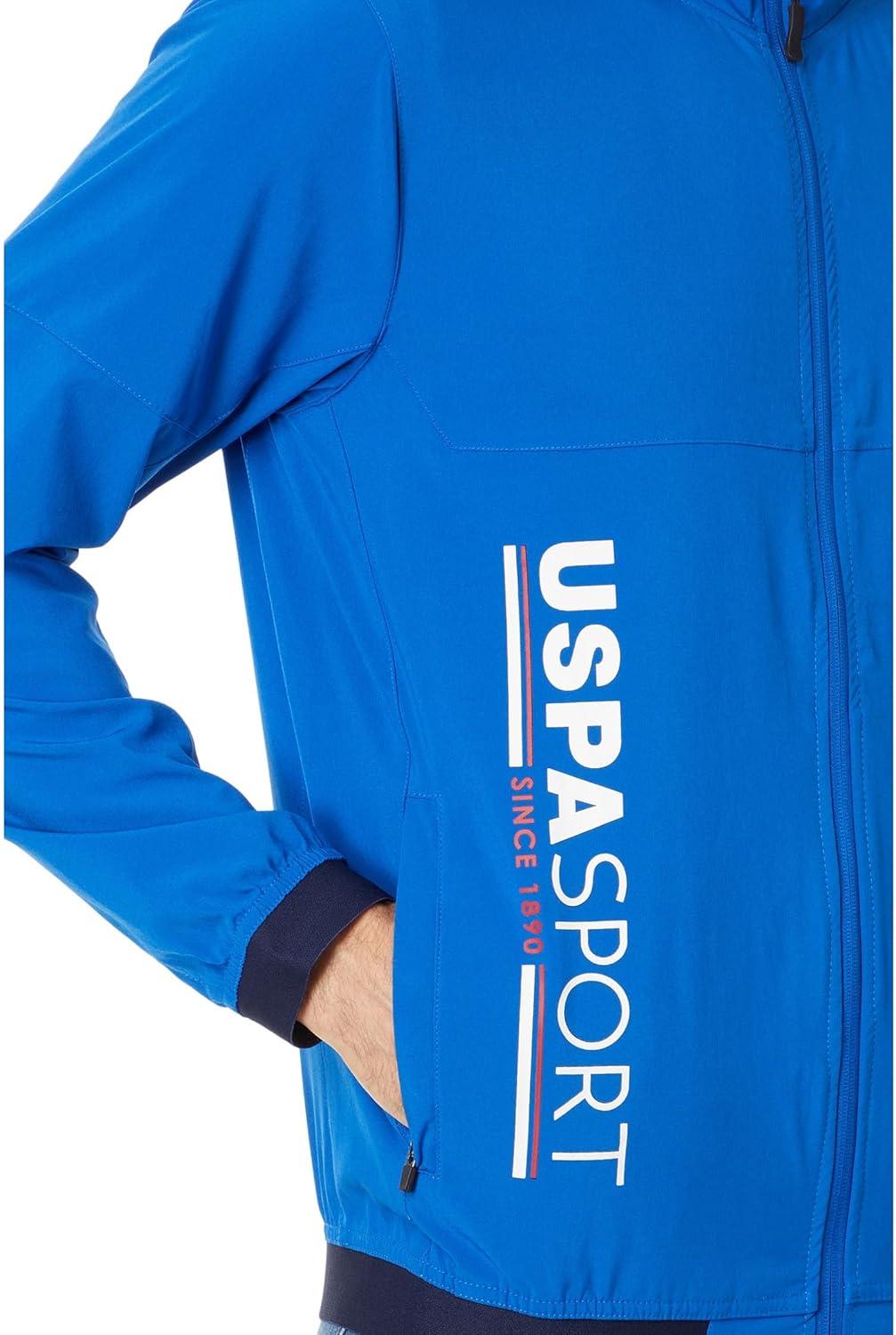 image:imageUS Polo Assn mens Uspa Stretch Woven Uspa Sport Full Zip JacketNautical Blue