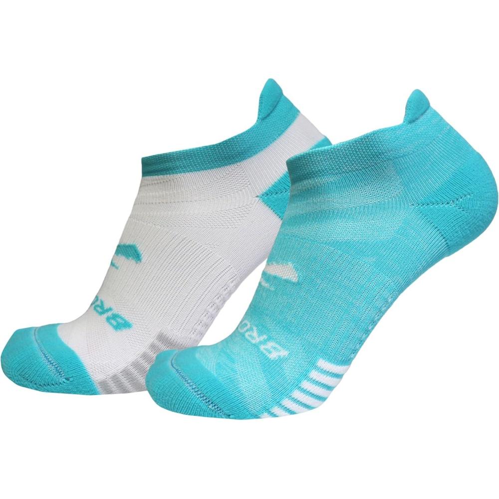image:imageBrooks Ghost Lite No Show Socks I Performance Running Comfort Fit with Arch Support for Men amp Women 2Pack SetStrobe BlueWhite WhiteBlue