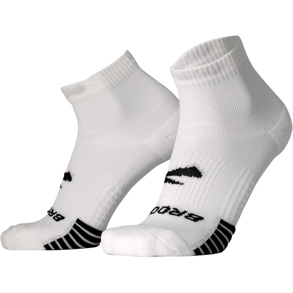 image:imageBrooks Ghost Lite Quarter Socks I Performance Running Comfort Fit with Arch Support for Men amp Women 2Pack SetWhite