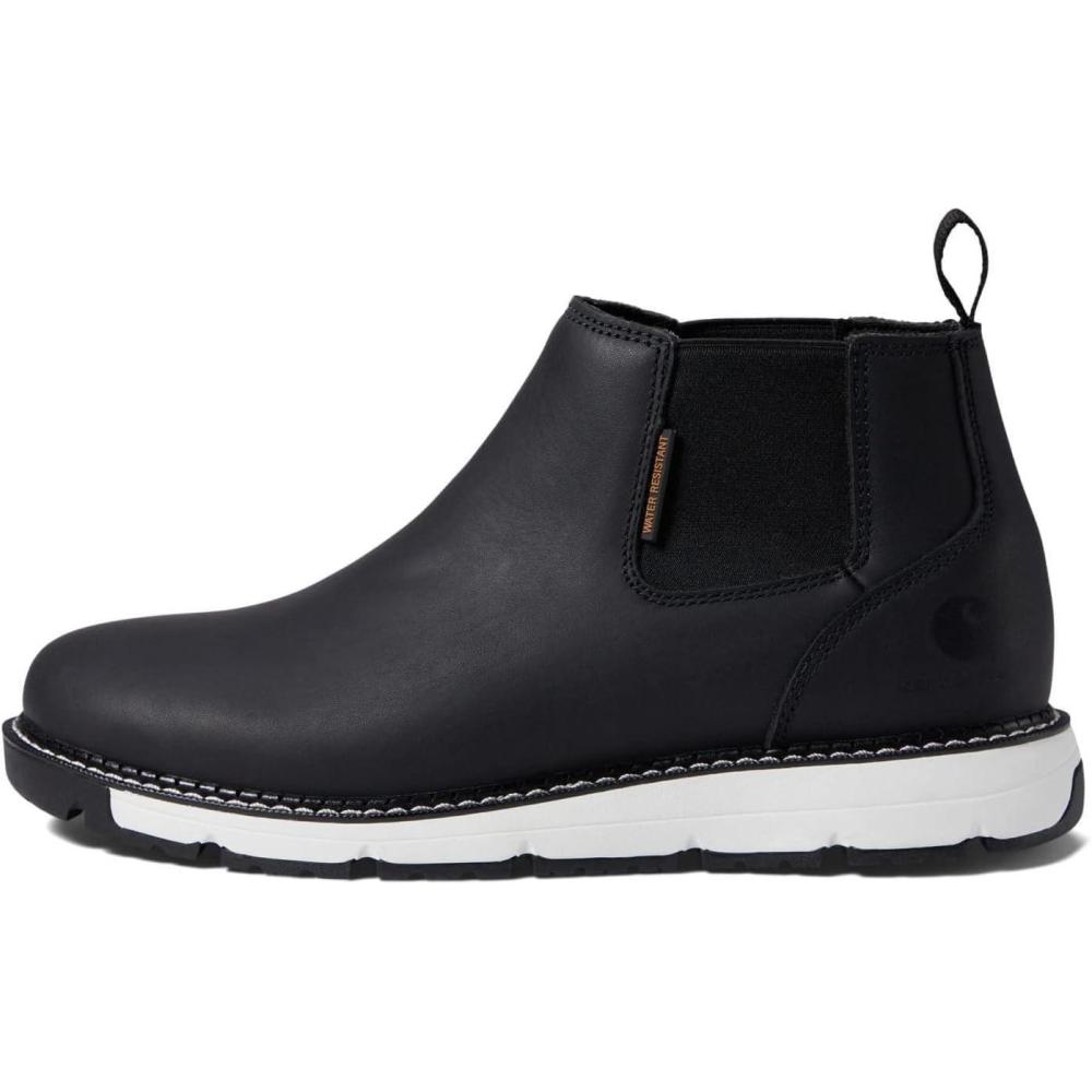 image:imageCarhartt Millbrook Romeo Steel Toe Wedge Work Boot  Work Boots for Men on the Move with 4 Shaft Brown Oil Tanned Leather Slip amp Electrical Hazard Resistant FastDry and Rain DefenderBlack Oil Tanned