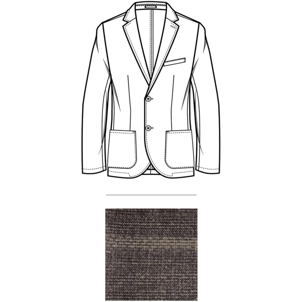image:imageJohnston amp Murphy Mens Xc Flex Unlined Plaid Knit BlazerBrown