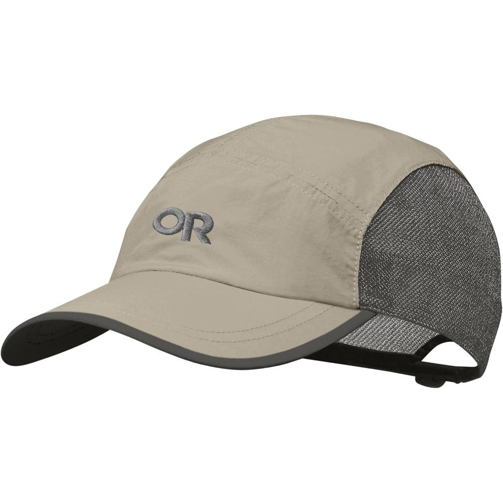 image:imageOutdoor Research Swift Cap Lightweight UPF Sun Hat with Breathable Mesh for Men amp Women Hiking Running and TravelKhakiDark Grey