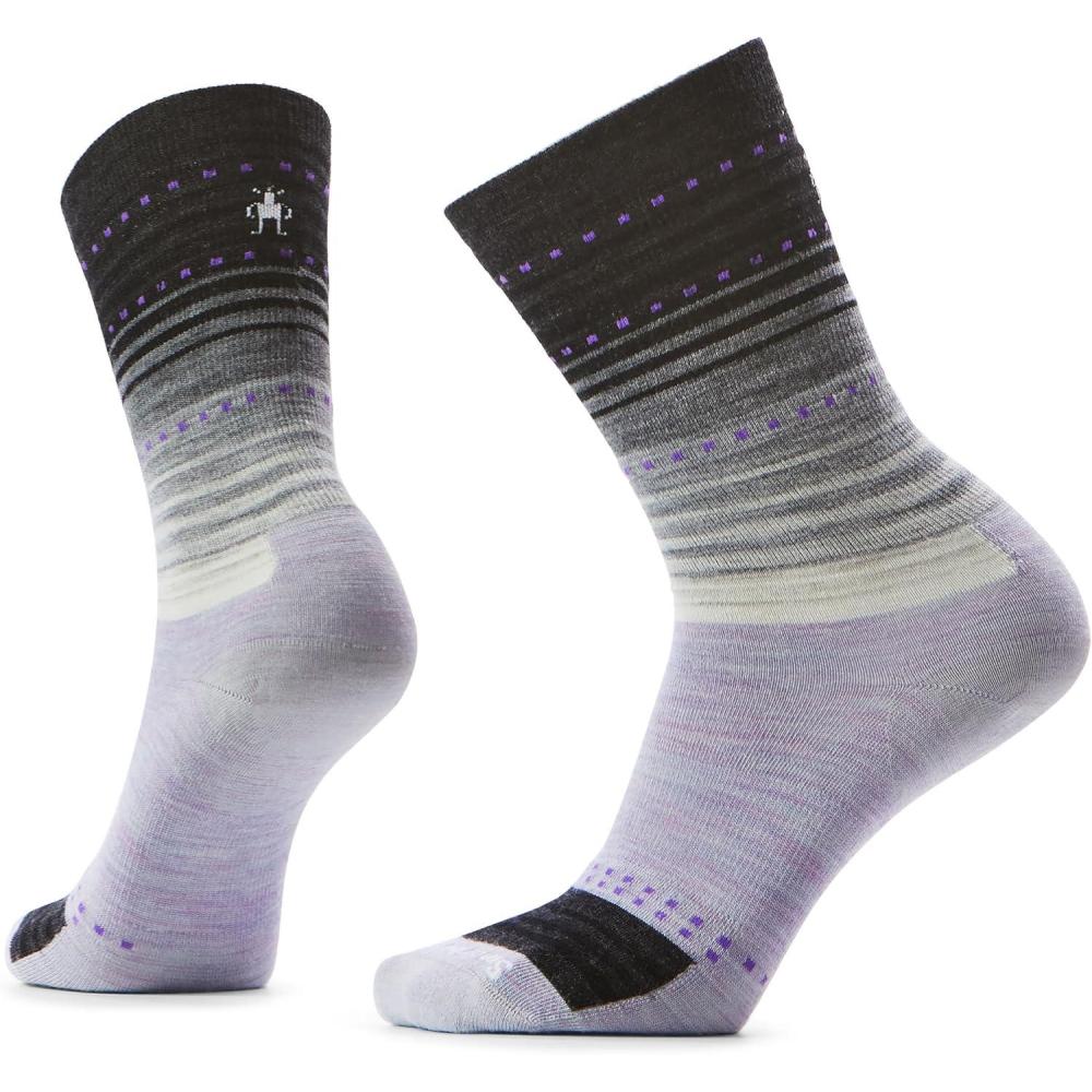 image:imageSmartwool womens Everyday Stitch Stripe CrewPurpleBlack