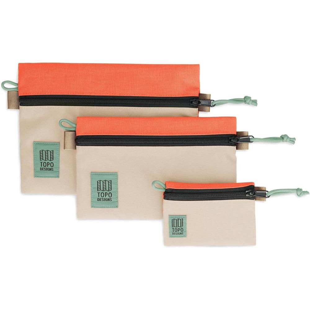 image:imageTopo Designs Accessory Bag 3 Piece Bundle Travel Organizers for Smaller Items Durable Storage Pouches CobblestoneAuraAlmondEmberglow
