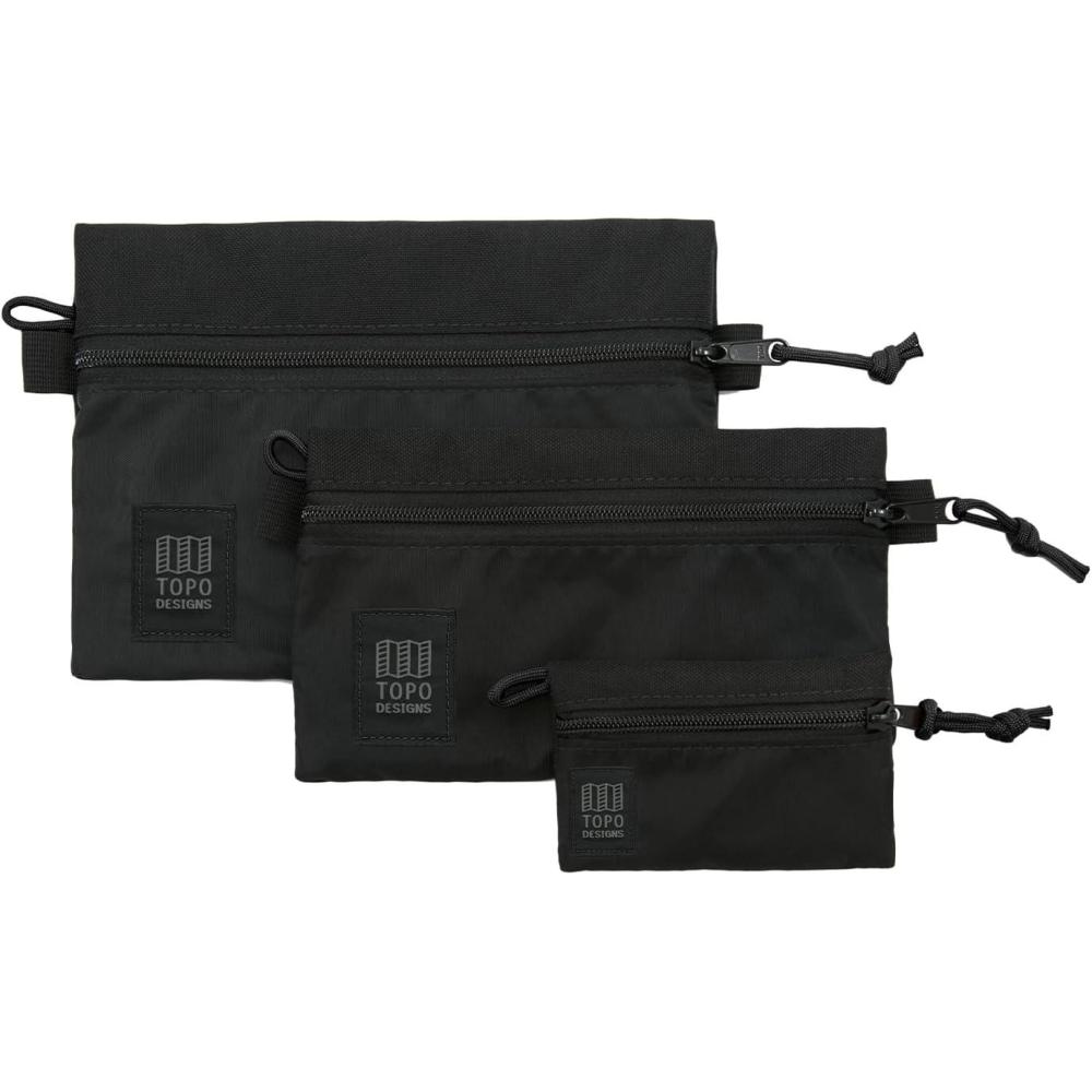 image:imageTopo Designs Accessory Bag 3 Piece Bundle Travel Organizers for Smaller Items Durable Storage Pouches CobblestoneAuraBlackBlackBlack