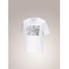 Arc’teryx Kragg Cotton Lithographica SS Men’s | Short Sleeve, Heavyweight Cotton Climbing Shirt(White Light)