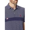 JACQUARD PIQUE PIECED POLO SHIRT(Classic Navy)