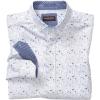 Johnston & Murphy Printed Cotton Shirt White Airplane XL
