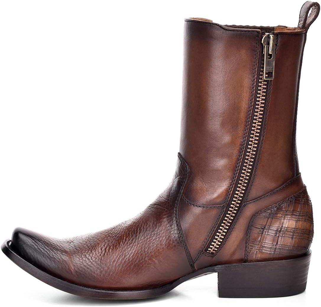 image:imageCuadra Mens Boot in Genuine Leather with Zipper BrownBrown