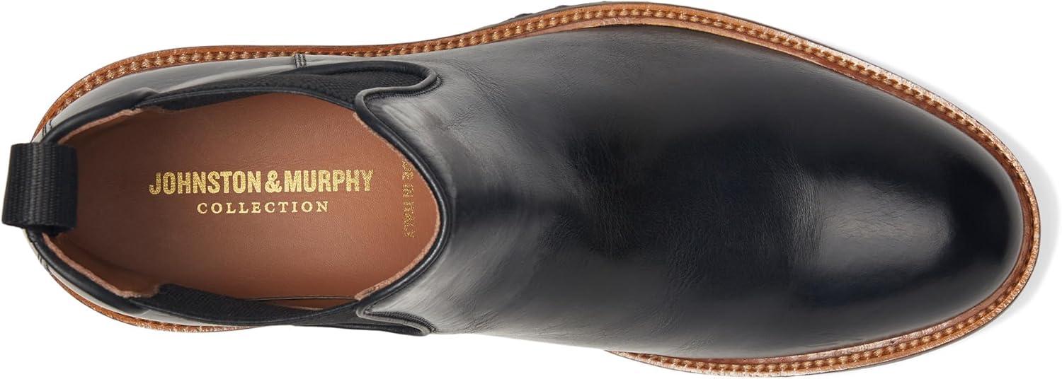 image:imageJohnston amp Murphy Mens Hartford Chelsea BootsBlack Italian Calfskin