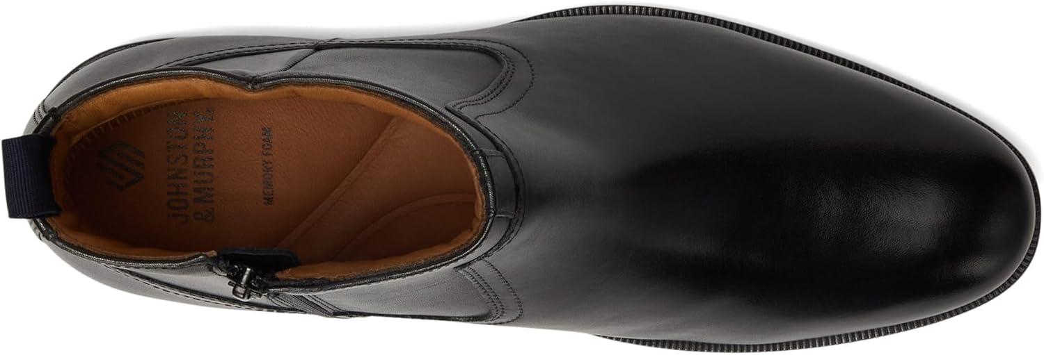 image:imageJohnston amp Murphy mens Reeve Zip BootsBlack Full Grain
