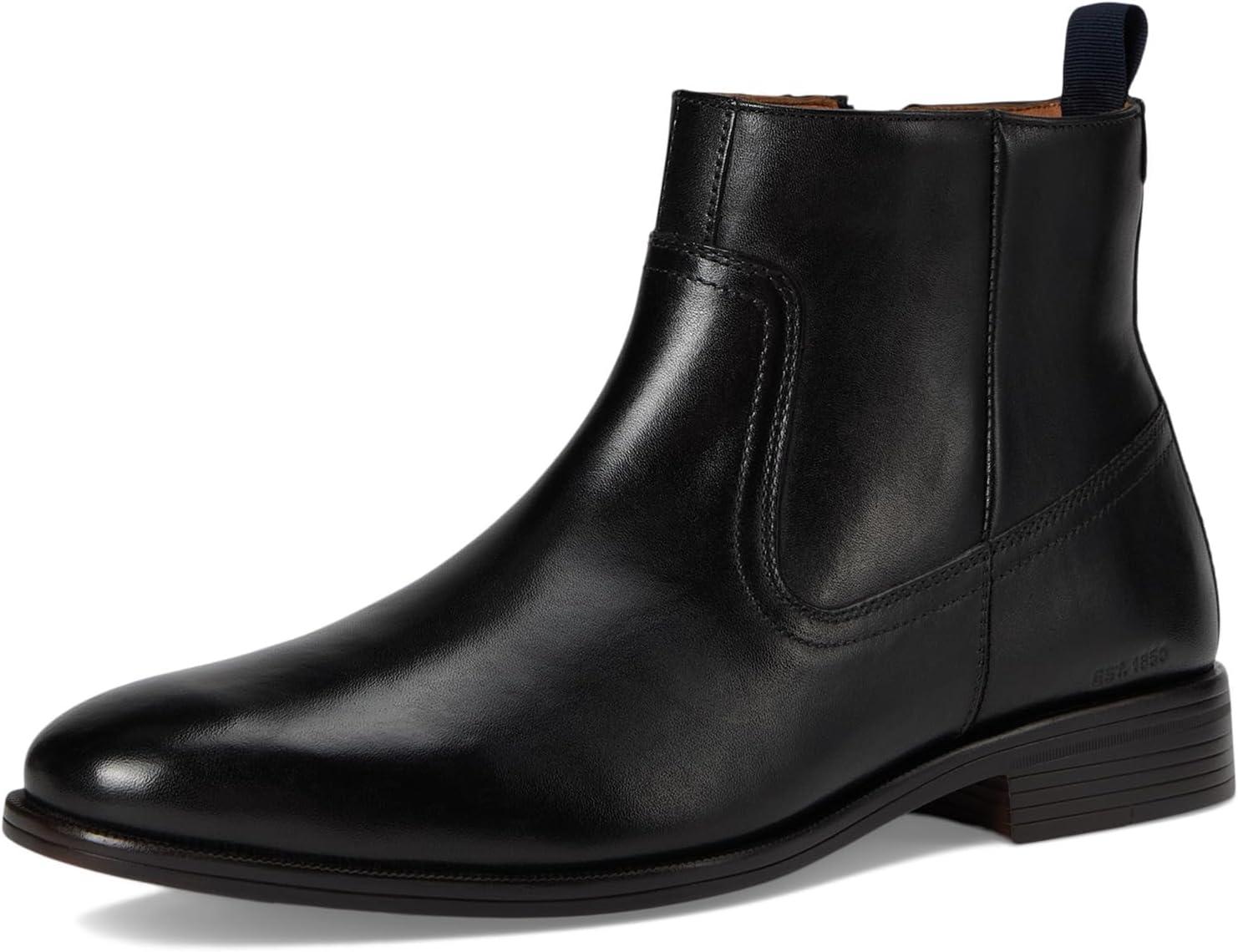 image:imageJohnston amp Murphy mens Reeve Zip BootsBlack Full Grain