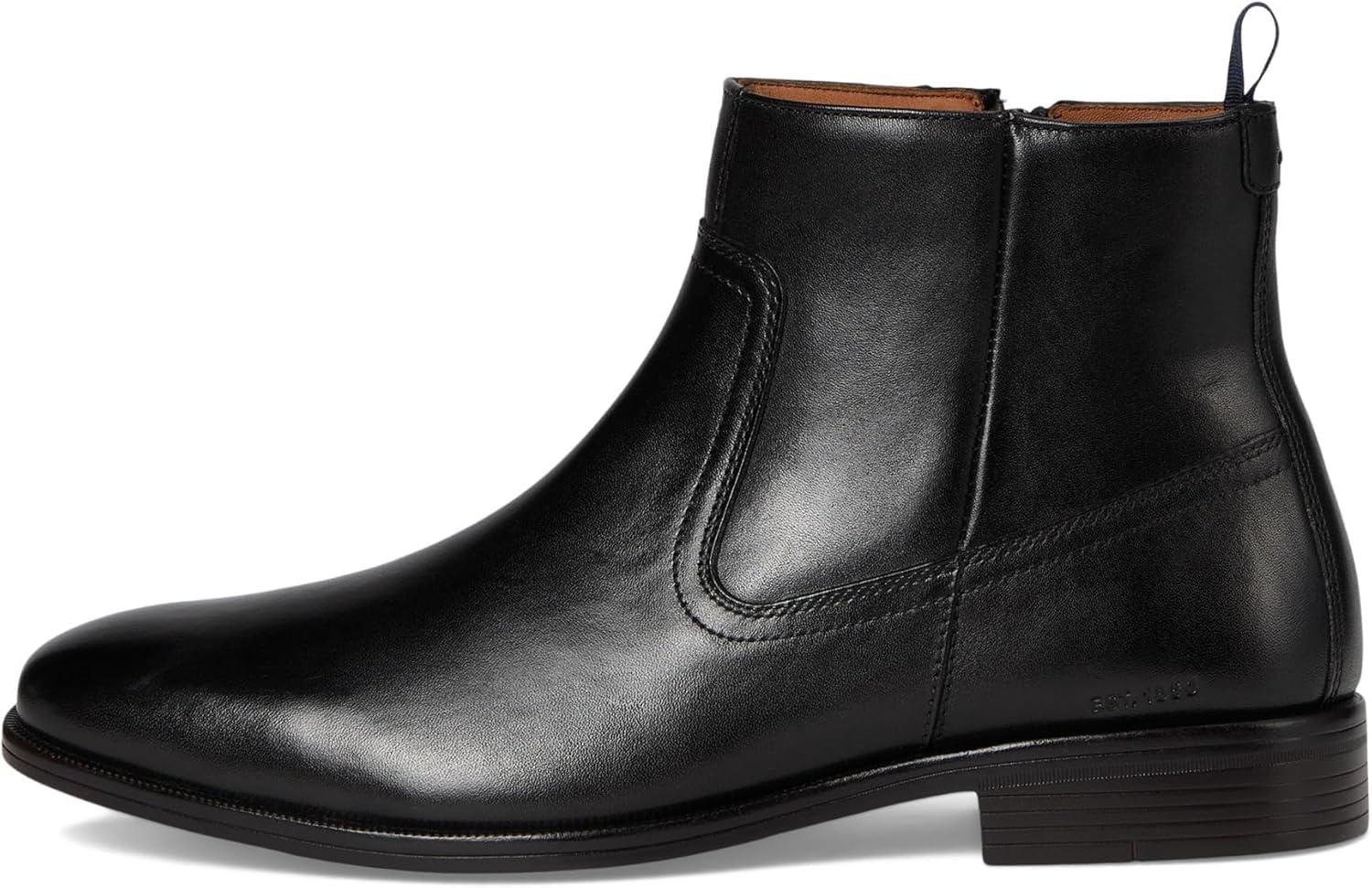 image:imageJohnston amp Murphy mens Reeve Zip BootsBlack Full Grain