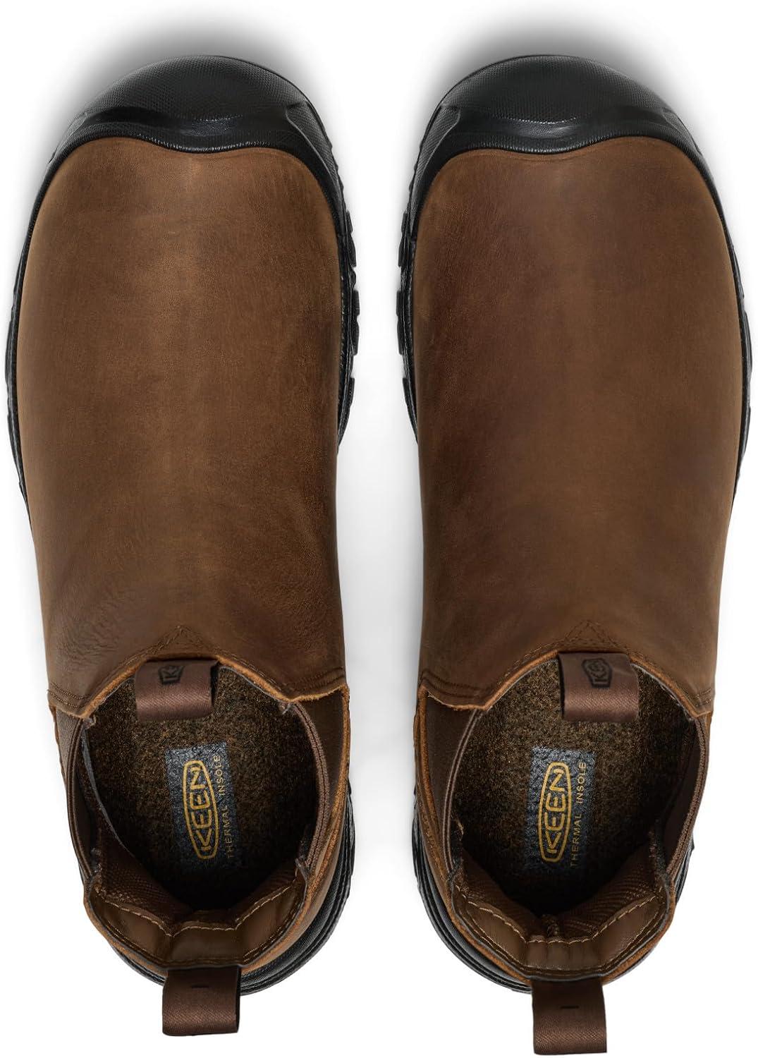 image:imageKEEN mens Anchorage 4 Waterproof Pull on Durable InsulatedDark EarthBlack
