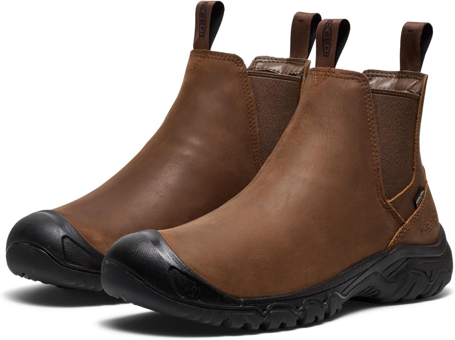 image:imageKEEN mens Anchorage 4 Waterproof Pull on Durable InsulatedDark EarthBlack
