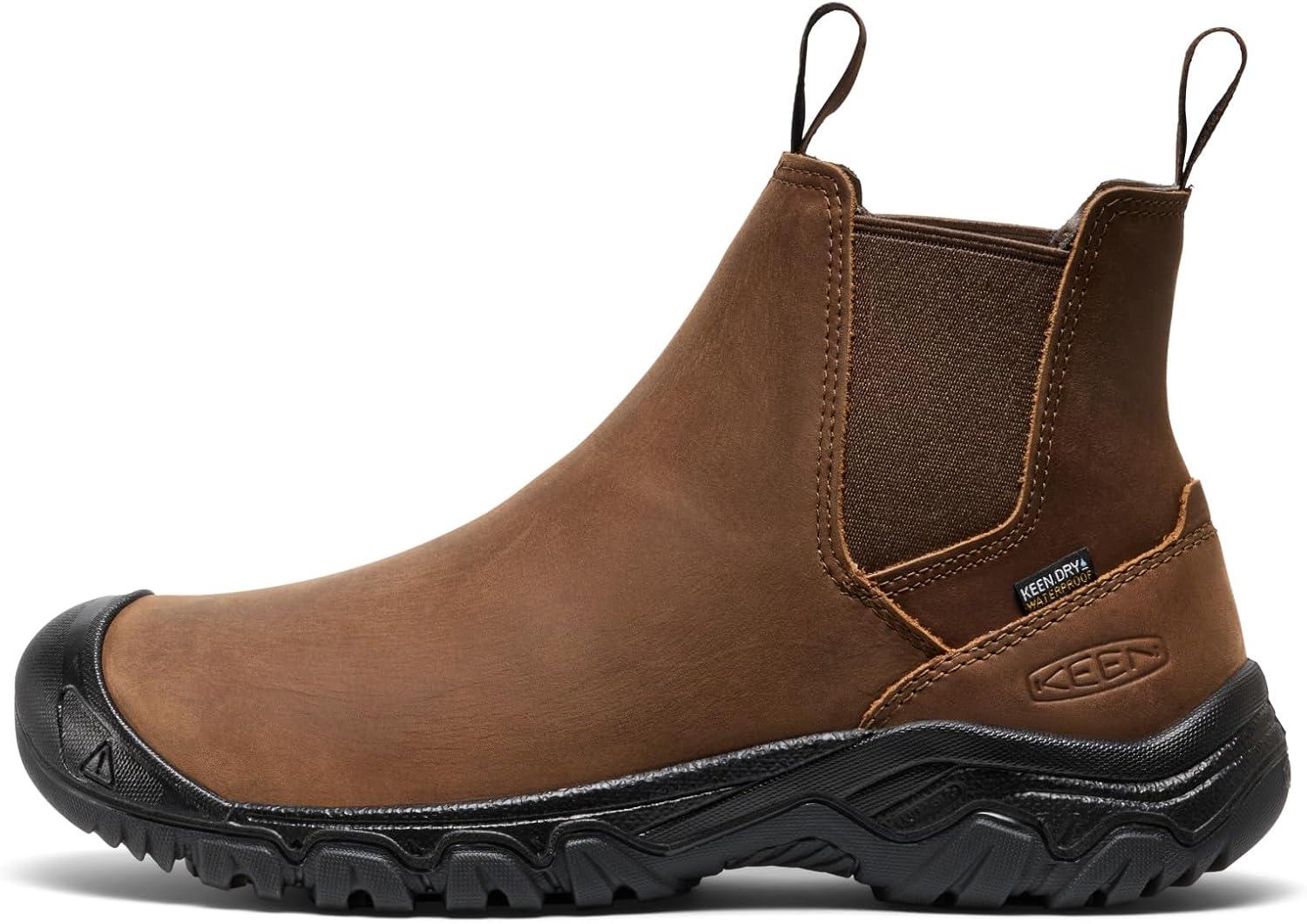 image:imageKEEN mens Anchorage 4 Waterproof Pull on Durable InsulatedDark EarthBlack
