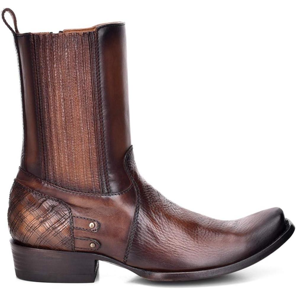 image:imageCuadra Mens Boot in Genuine Leather with Zipper BrownBrown
