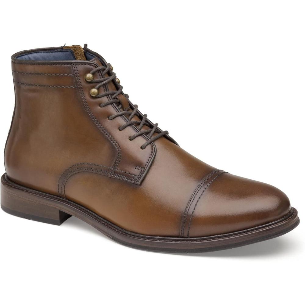 image:imageJohnston amp Murphy XC Flex Raleigh Cap Toe Zip Dark Tan Full Grain 10 M D
