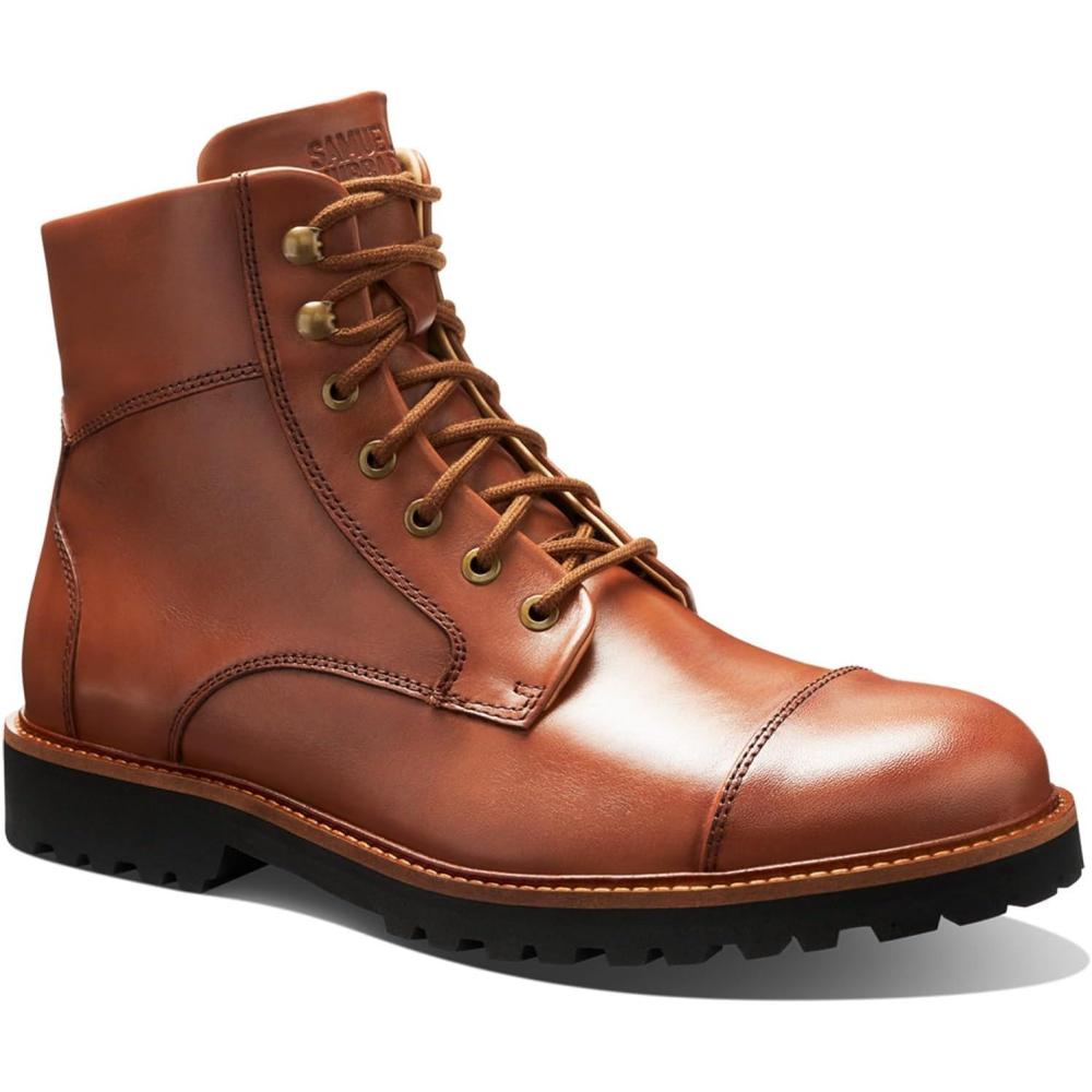 image:imageSamuel Hubbard Uptown Maverick Boots for Men Leather Lining Memory Foam Insole Nubuck Leather Upper Whiskey Tan 95 EE Wide