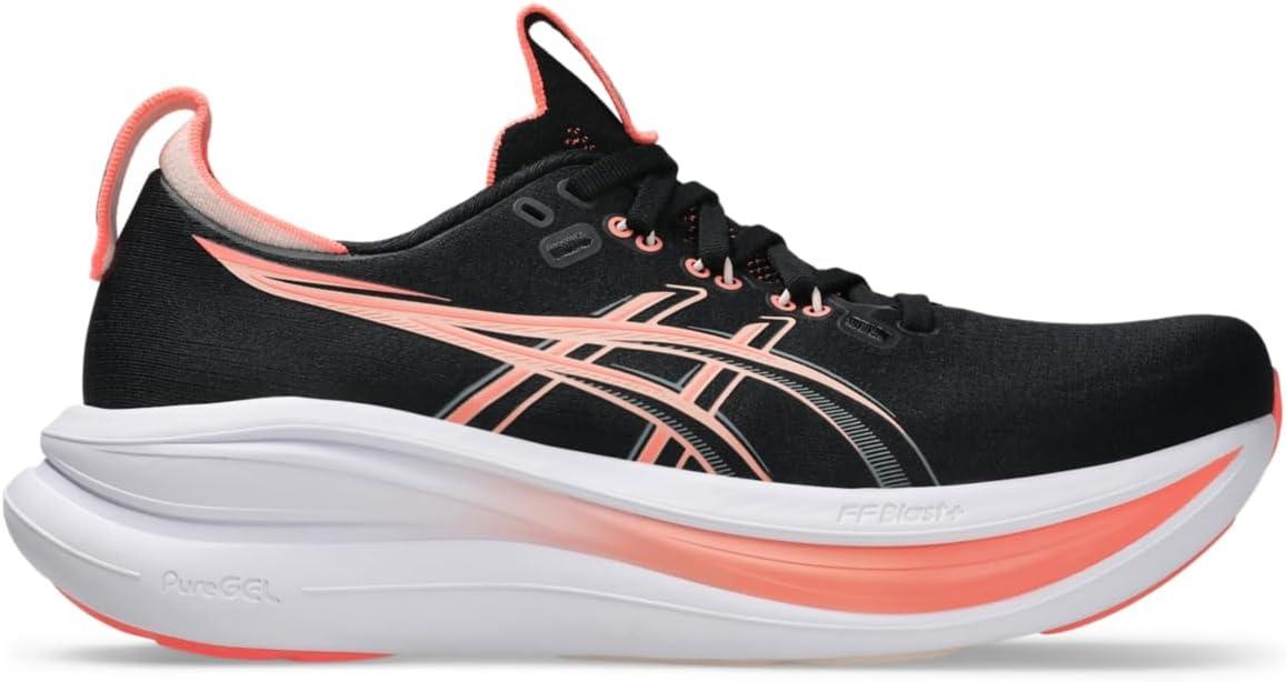 image:imageASICS Womens GelNimbus 28 Running ShoesBlackPearl Pink