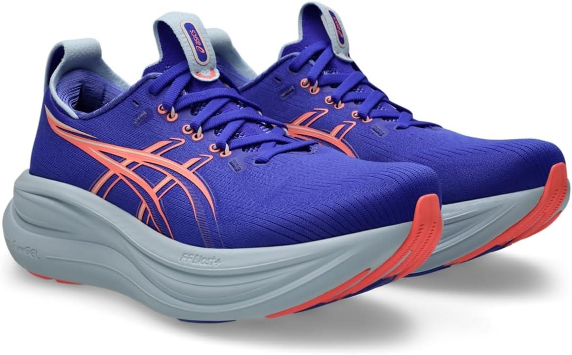 image:imageASICS Womens GelNimbus 28 Running ShoesCobalt BurstSun Coral