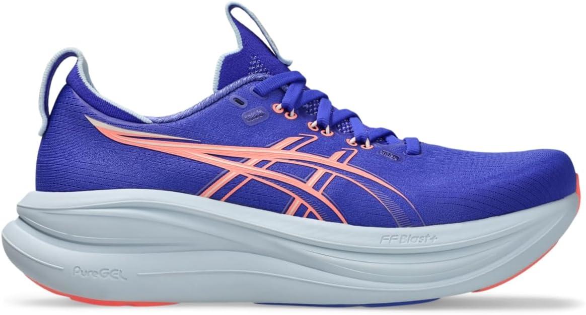 image:imageASICS Womens GelNimbus 28 Running ShoesCobalt BurstSun Coral
