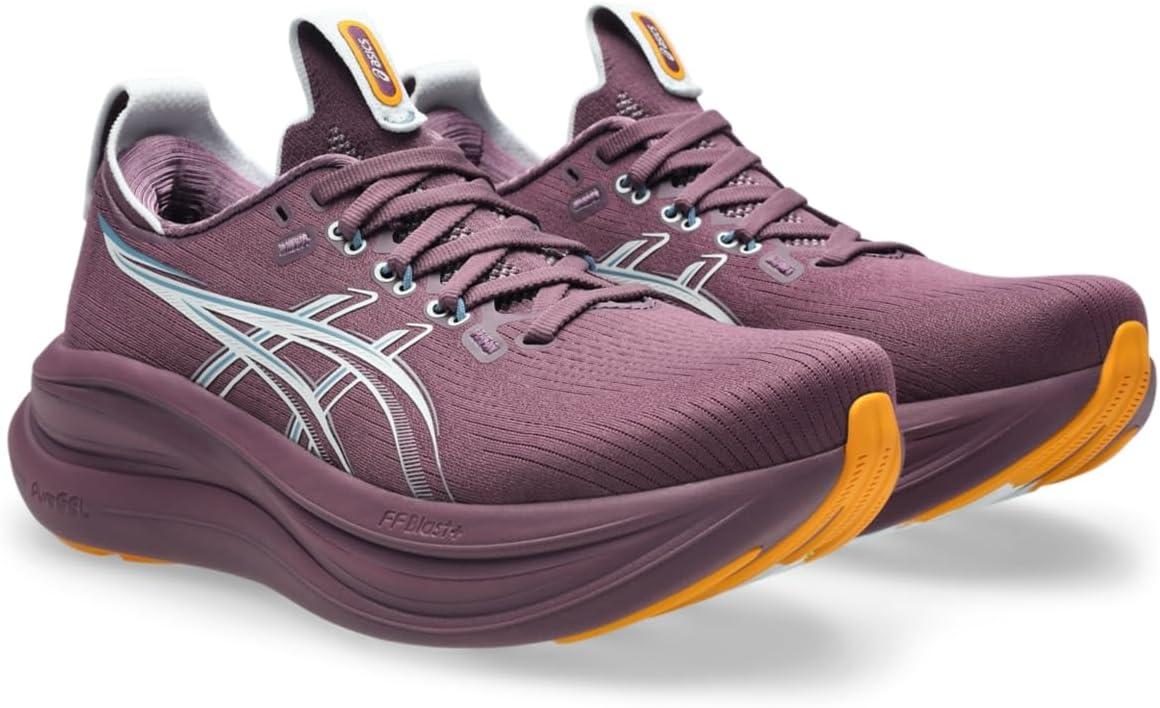 image:imageASICS Womens GelNimbus 28 Running ShoesVelvet PurpleArctic Blue