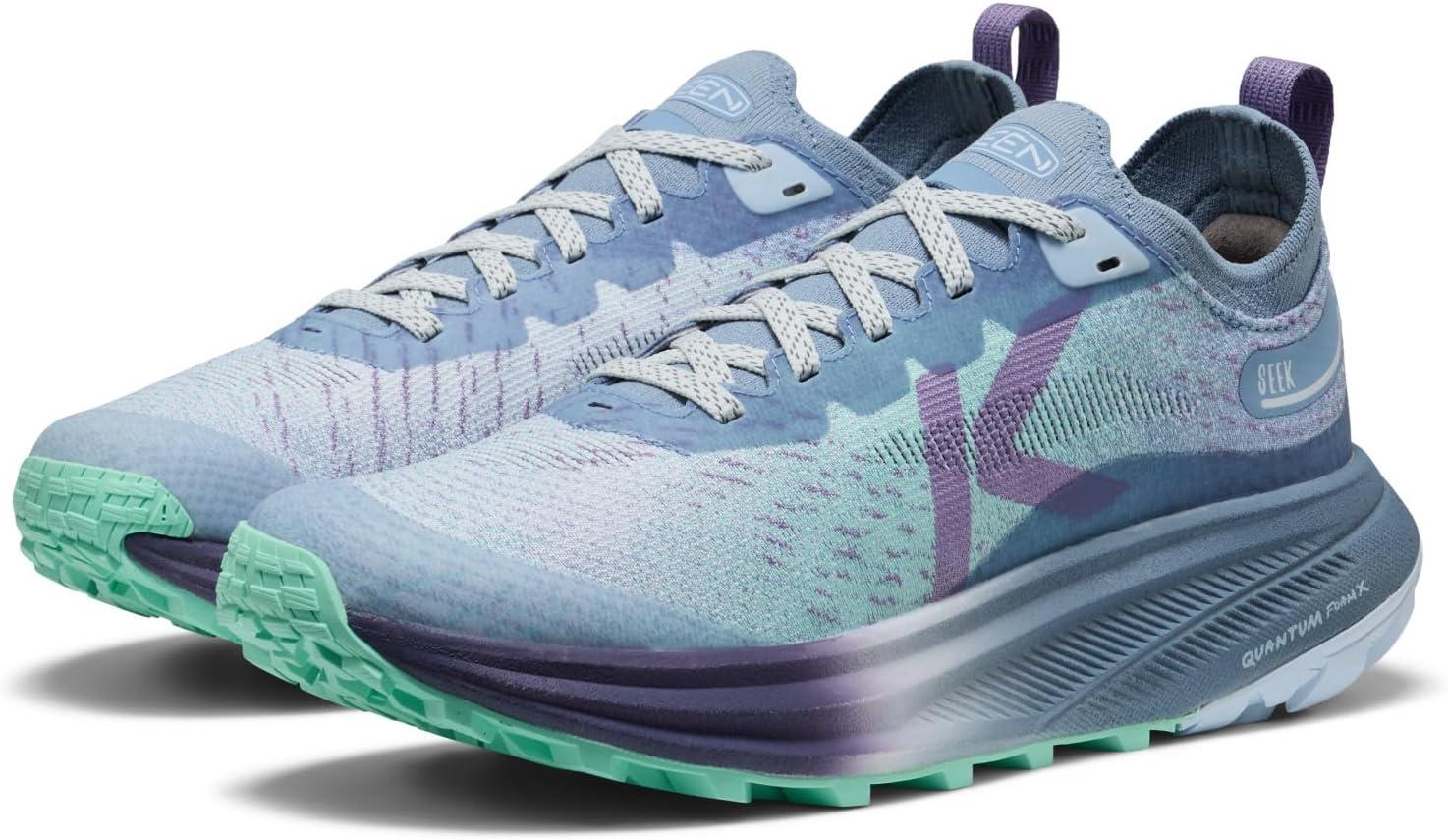 image:imageKEEN Womens Seek Breathable Durable Comfortable Trail RunningFaded DenimCabbage