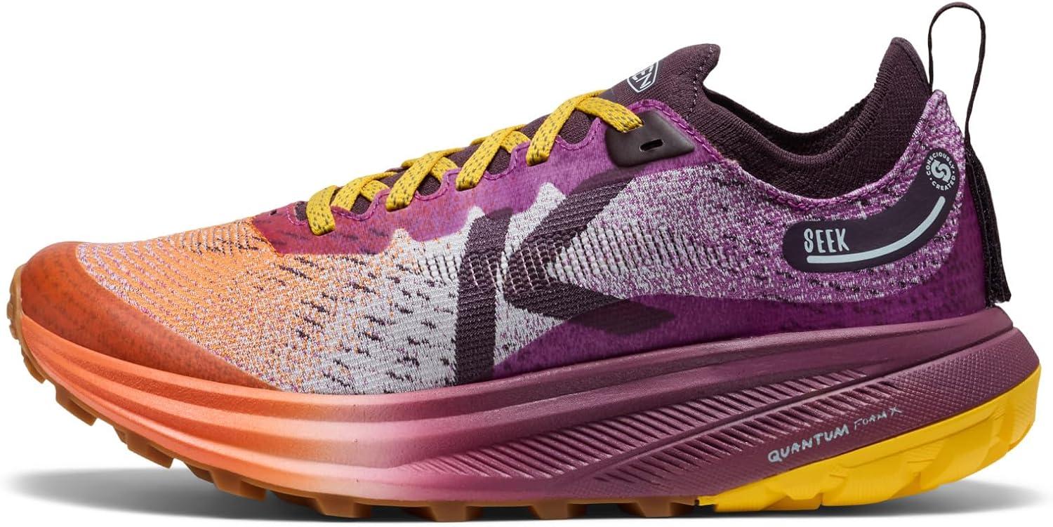 image:imageKEEN Womens Seek Breathable Durable Comfortable Trail RunningWillowherbOrange Peel