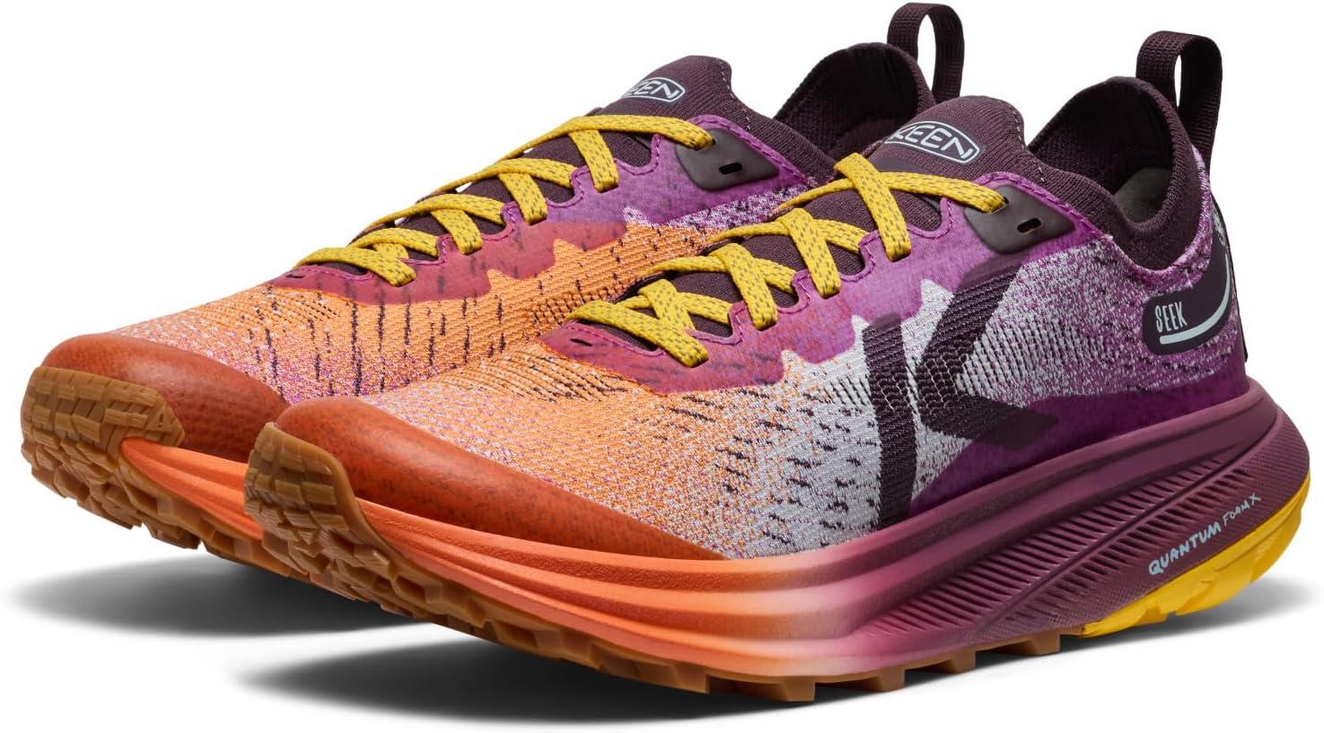 image:imageKEEN Womens Seek Breathable Durable Comfortable Trail RunningWillowherbOrange Peel