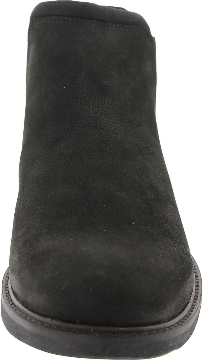 image:imageMJNY Mens Casual Comfortable Genuine Leather Chelsea Ankle Boots Lightweight Breathable Elastic Classic Fashion Chukka Dress BootsBlack Washed Grainy
