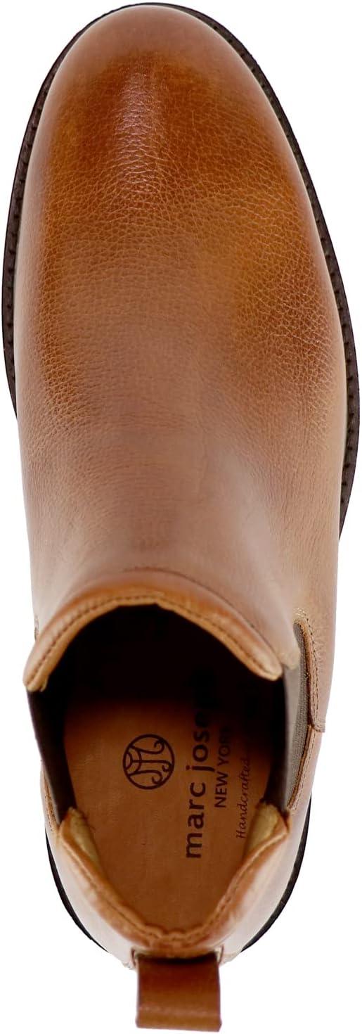 image:imageMJNY Mens Casual Comfortable Genuine Leather Chelsea Ankle Boots Lightweight Breathable Elastic Classic Fashion Chukka Dress BootsCognac Grainy