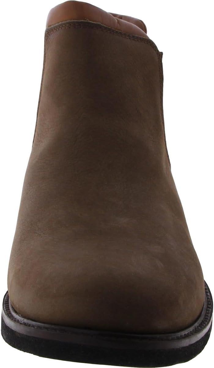 image:imageMJNY Mens Casual Comfortable Genuine Leather Chelsea Ankle Boots Lightweight Breathable Elastic Classic Fashion Chukka Dress BootsTruffle Washed Grainy