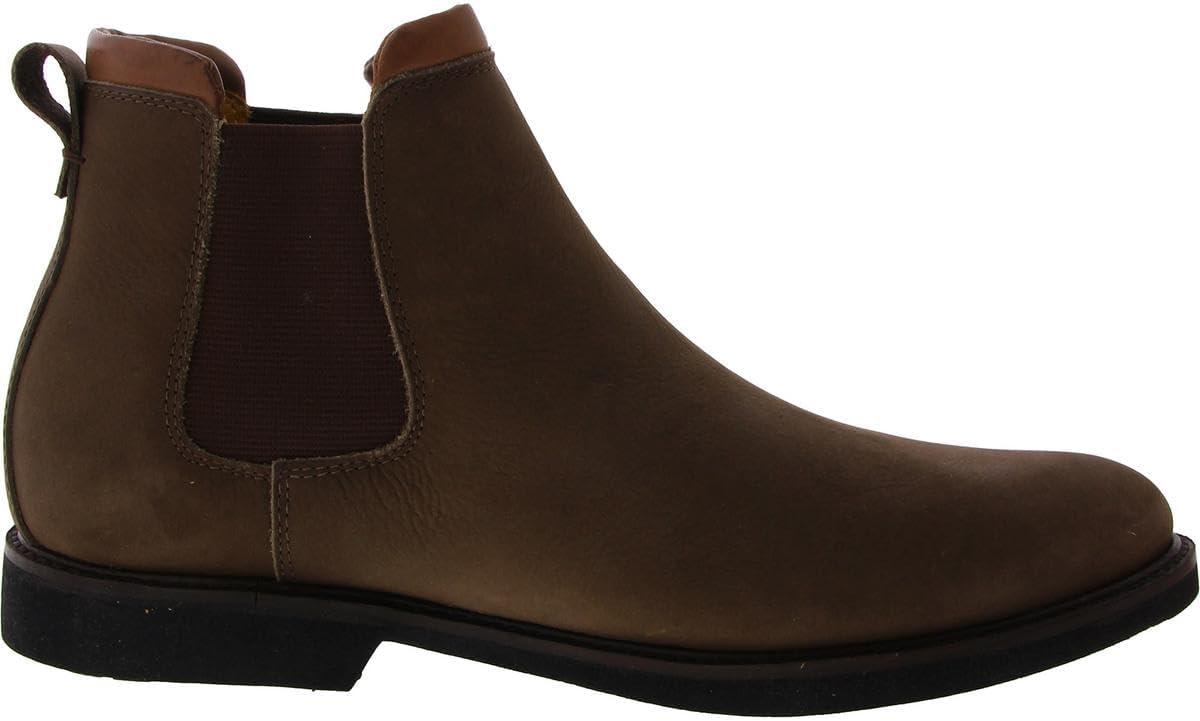 image:imageMJNY Mens Casual Comfortable Genuine Leather Chelsea Ankle Boots Lightweight Breathable Elastic Classic Fashion Chukka Dress BootsTruffle Washed Grainy